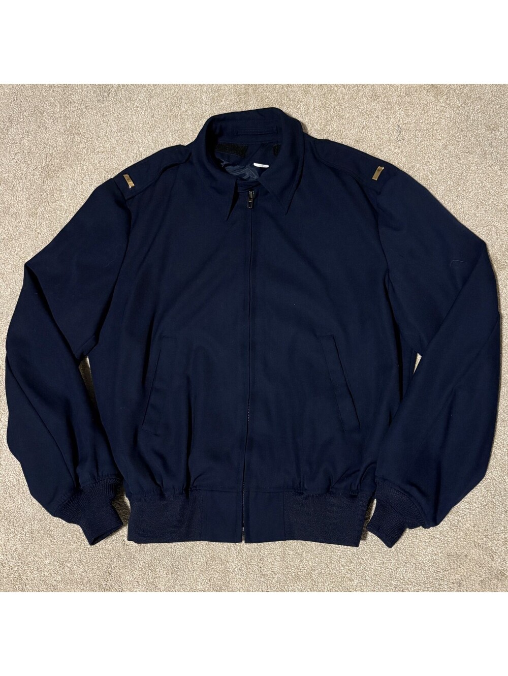 US Military Air Force Bomber Jacket Navy Blue 42R Militaria Modern Fit Vintage